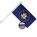 Utah State Flag and 6ft Flagpole with Wall Mounting Bracket - 3ft x 5ft Knitted Polyester Flag State Flag Collection Flag Printed in The USA