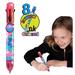 Rainbow Writer - Flamingo Multicolor Pen from Deluxebase. 8 in 1 Retractable Ballpoint Pen. Colored Pens for Kids Back to School Supplies and Office Supplies. Flamingo Pen Party Favors for Kids