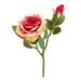 HEVIRGO Artificial Flowers for Decoration Simulation Flower Eco-friendly Realistic Looking Faux Silk Flower 2 Heads Artificial Rose Flower for Home Rose Red