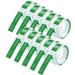 GREENCYCLE 10PK Compatible for Dymo 3D Plastic Embossing Labels 521203 White on Green Label Tape 12mm 1/2 x 3m 9.8 Use in Organizer Xpress Office Matte II Magazine Maker Motex Label Maker