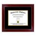 Single Diploma Frame with Double Matting for 17 x 14 Tall Diploma with Cherry 1.5 Frame