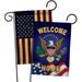 Breeze Decor BD-MI-GP-108064-IP-BOAA-D-US11-BD 13 x 18.5 in. Military Impressions Decorative Vertical Double Sided USA Vintage Welcome Home Americana Applique Garden Flags - Pack of 2