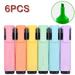 OBOSOE 6PCS large capacity marker pen stationery material writing student office school supplies double-ended highlighter pastel highlighter