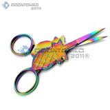 OdontoMed2011 Multi Titanium Color Rainbow Sewing Craft Embroidery Scissors 3.5 Pineapple Shape DIY Tools Dressmaker Shears Scissors for Embroidery Craft Needle Work Art Work & Everyday Use