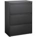 Scranton & Co Metal 30 3-Drawer Modern Lateral File Cabinet in Black
