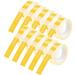 GREENCYCLE 10PK Compatible for Dymo 3D Plastic Embossing Labels 521208 White on Yellow Label Tape 12mm 1/2 x 3m 9.8 Use in Organizer Xpress Office Matte II Magazine Maker Motex Label Maker