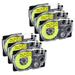 GREENCYCLE 6 Pack Compatible for Casio XR-9FYW XR9FYW Black on Fluorescent Yellow Label Tape for KL-120 KL-60 KL-100 KL750 KL780 KL2000 KL7000 KL7200 KLP1000 Label Maker 9mm 3/8 Inch x 5.5m 18 Feet