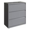 Hirsh 36 Inch Wide 3 Drawer Metal Lateral File Cabinet for Home and Office Holds Letter Legal and A4 Hanging Folders Silver