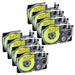 GREENCYCLE 8 Pack Compatible for Casio XR-9FYW XR9FYW Black on Fluorescent Yellow Label Tape for KL-120 KL-60 KL-100 KL750 KL780 KL2000 KL7000 KL7200 KLP1000 Label Maker 9mm 3/8 Inch x 5.5m 18 Feet