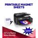Magnetic Printable Sheets for home or commercial printing - Magnetic Inkjet Paper - Glossy White - 8.5 x 11 x 15 Mil (Pack of 5)