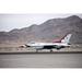 An F-16C Thunderbird sits on the runway at Nellis Air Force Base Nevada Poster Print (17 x 11)