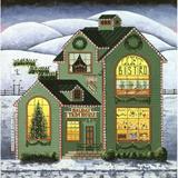 Christmas Village - Holiday Trim House Poster Print by Art Poulin