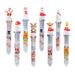 Christmas Press Ballpoint Pen 8Pcs Cute Cartoon Pen Stationery Reward Cute Cartoon Christmas Pen For Halloween Christmas