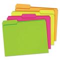 Pendaflex 1 By 3 Cut Top Tab Glow File Folders - Letter Assorted Color