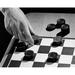 Posterazzi SAL2558048B Close-Up of a Persons Hand Playing Checkers Poster Print - 18 x 24 in.