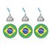 Global World Flag Party Collection Round Label Stickers Brazil 40-Pack World Cup Soccer Futbol Olympics
