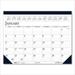 2PK House of Doolittle Recycled Two-Color Perforated Monthly Desk Pad Calendar 18.5 x 13 Blue Binding/Corners 12-Month (Jan-Dec): 2023 (1506)