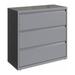 Hirsh 42 inch Wide 3 Drawer Metal Lateral File Cabinet for Home and Office Holds Letter Legal and A4 Hanging Folders Silver