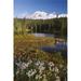 Autumn Colors At Reflection Lake & Mount Rainier In The Background In Mt. Rainier National Park - Washington United States of America Poster Print 12 x 19