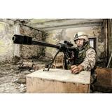 Military sniper armed with a .50 caliber sniper rifle on bipod. Poster Print by Oleg Zabielin/Stocktrek Images (17 x 11)