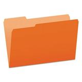 Pendaflex Colored File Folders 1/3-Cut Tabs: Assorted Legal Size Orange/Light Orange 100/Box