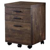 File Cabinet Rolling Mobile Printer Stand Office Work Laminate Brown