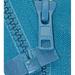 ZipperStop Wholesale Authorized Distributor YKK 23 Vislon Zipper ~ YKK #5 Molded Plastic Sport Zipper ~ Separating - 907 Peacock Blue (1 Zipper/ Pack)