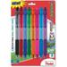 Pentel Recycled Retractable R.S.V.P. Colors Pens Medium Pen Point - 1 mm Pen Point Size - Refillable - Retractable - Assorted - Assorted Barrel - Metal Stainless Steel Tip - 8 / Pack