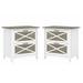 Home Square 2 Piece Lateral Filing Cabinet Set with 2 Drawer in White & Gray