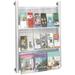 Safco Luxe 9 pocket Magazine Rack in Silver