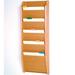 Wooden Mallet 5 Pocket Wooden Wall Hanging Letter Size File Holder in Light Oak