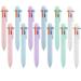 Ballpoint Pens 12PCS Multicolor Pens 0.5mm 6-in-1 Retractable Kids Pens Gifts for Office School Supplies Students