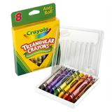 Triangular Anti-Roll Crayons 8 Colors | Bundle of 10 Boxes