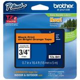 Genuine Brother 3/4 (18mm) Black on Bright Orange TZe P-touch Tape for Brother PT-2700 PT2700 Label Maker