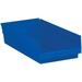 Box Partners Plastic Shelf Bin Boxes 17 7/8 x 11 1/8 x 4 Blue 8/Case BINPS114B