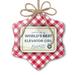 Christmas Ornament Worlds Best Elevator Girl Certificate Award Red plaid Neonblond