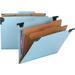 Fastab Hanging Pressboard Classification Folders Letter Size 2 Dividers Blue | Bundle of 5 Each