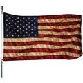 TOPFLAGS 3x5 Vintage American Flag - Tea Stained American Flags 3 x 5 Outdoor Rustic Old Style United States Banner Indoors for wall 4th of july (Tea Printed Star Flag)