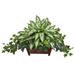 Nearly Natural 17 Silver Queen and Ivy Artificial Plant in Planter Green