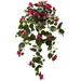 Nearly Natural 37 Plastic/Polyester Bougainvillea Hanging Artificial Plant (Set of 2) Pink