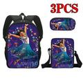 Boy Girl Kids School Book Bags 3PCS Encanto Women Bagpack Charm Student Cartoon Figure Anime Reduce Burden Shoulder Bag Pencil Box (#10)