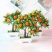 Limei 1Pc Artificial Fruit Orange Tree Bonsai Home Office Garden Desktop Party Decor - Orange