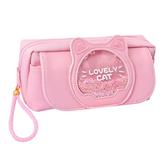 Jmtresw Quicksand Pencil Case Kawaii Cat Girl School Stationery Pen Bag (Pink)