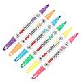 ZEYAR Clear View Tip Highlighter Dual Tips Marker Pen See-Through Chisel Tip and Fine Tip Water Based Assorted Colors Quick Dry No bleed (6 Fluorescent Colors)