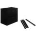 Hirsh Lateral Metal File Cabinet 30 W 2 Drawer Set Black with Front/Back Rails