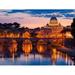 Night view at St. Peter s cathedral Rome Poster Print by Anonymous (11 x 14)