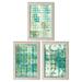 Gango Home Decor Contemporary Kanari III Kanari IV & Kanari V by Melissa Averinos (Ready to Hang); Three 12x18in Distressed Framed Prints