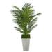 House of Silk Flowers Artificial 4-1/2 foot Areca Palm in Designer Metal (233)