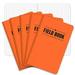Field Notebook/Pocket Journal - 3.5 x5.5 - Orange - Graph Memo Book - Pack of 5