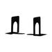 Economy Bookends Standard 4.75 x 5.25 x 5 Heavy Gauge Steel Black 1 Pair | Bundle of 10 Pairs